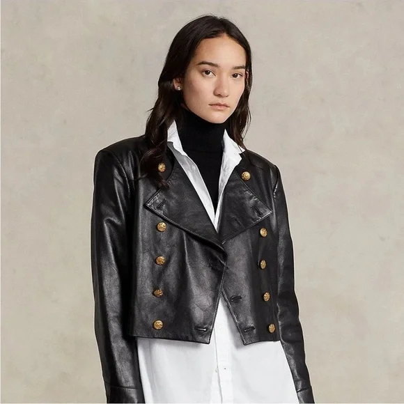 Polo by Ralph Lauren Black Leather Jacket - Picture 3 of 6